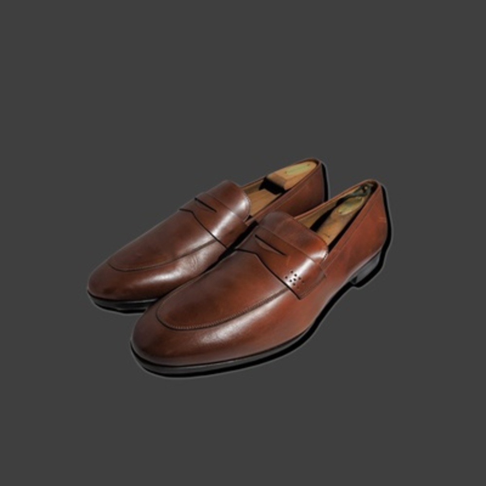 Mezlan Fabrizi Men's Brown Leather Loafers, Size 13 M
